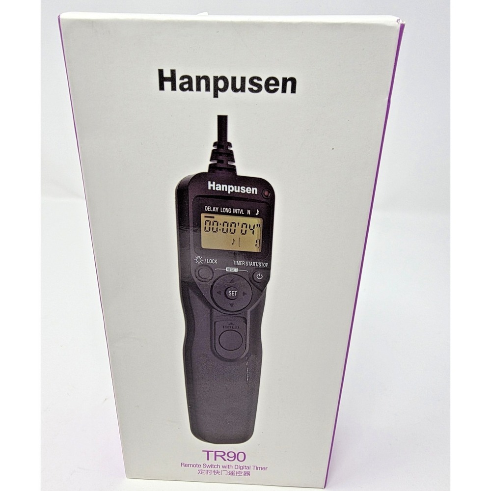 Hanpusen TR-90 Camera Remote Switch Digital Timer Shutter NEW